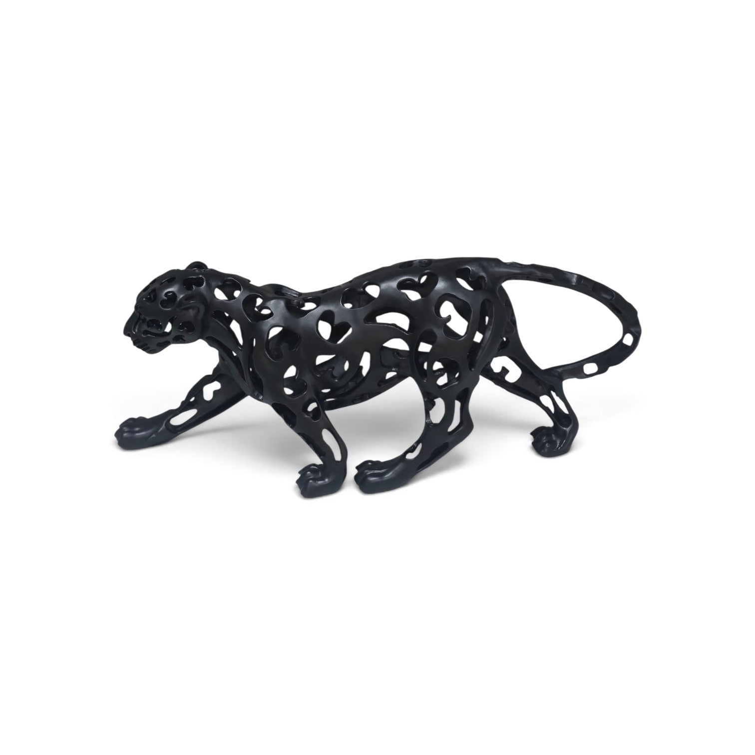 Black leopard sculpture