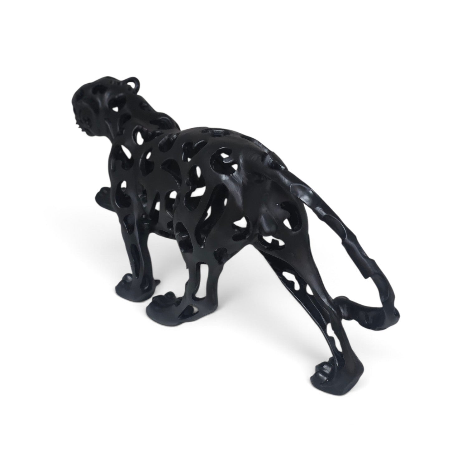 Black leopard sculpture