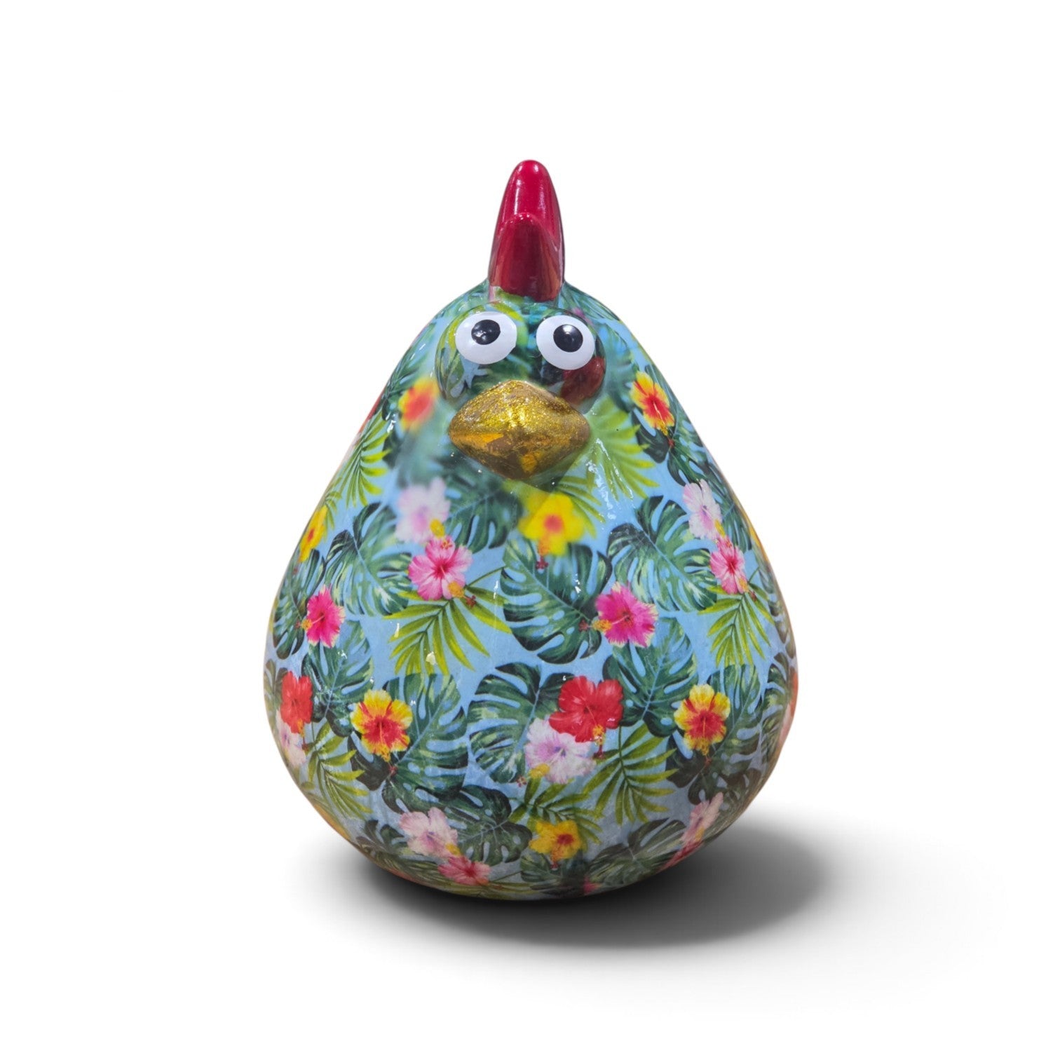 Pomme Pidou playful chicken ceramic money box daisy