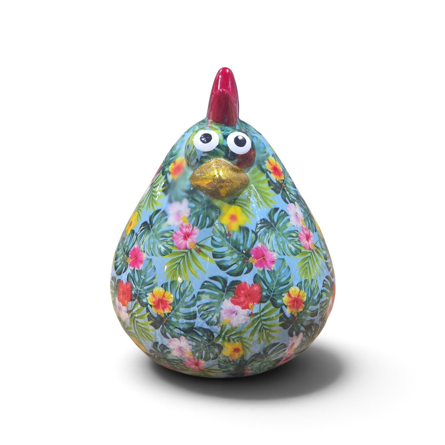Pomme Pidou playful chicken ceramic money box daisy