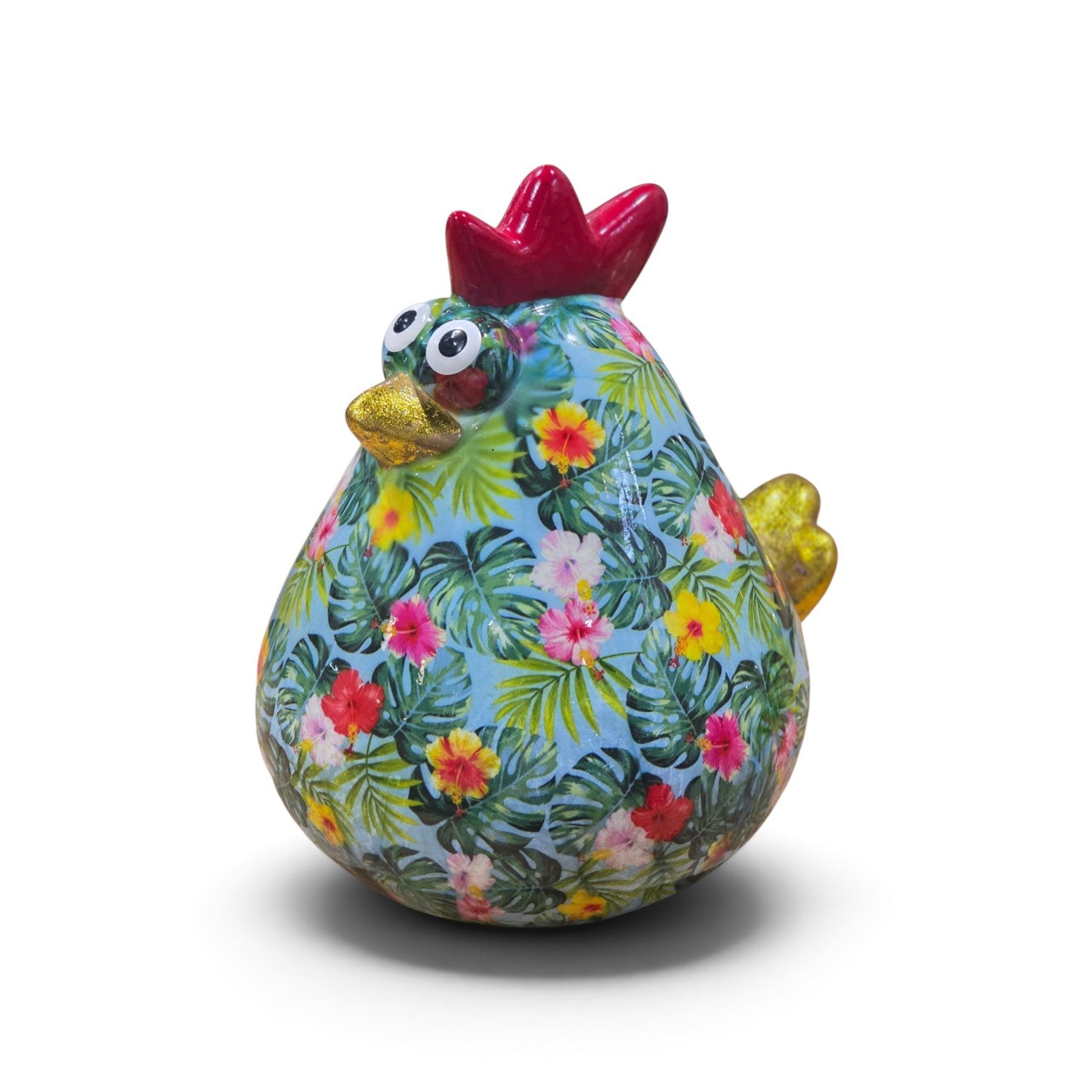 Pomme Pidou playful chicken ceramic money box daisy