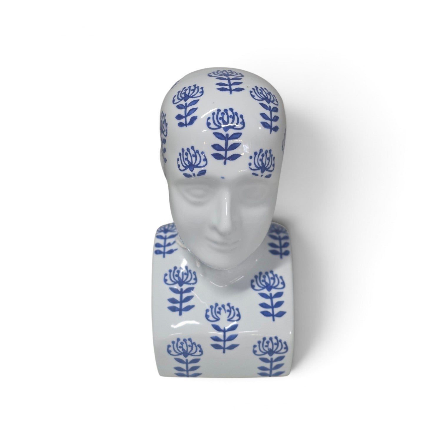 Botanist ceramic head sculpture