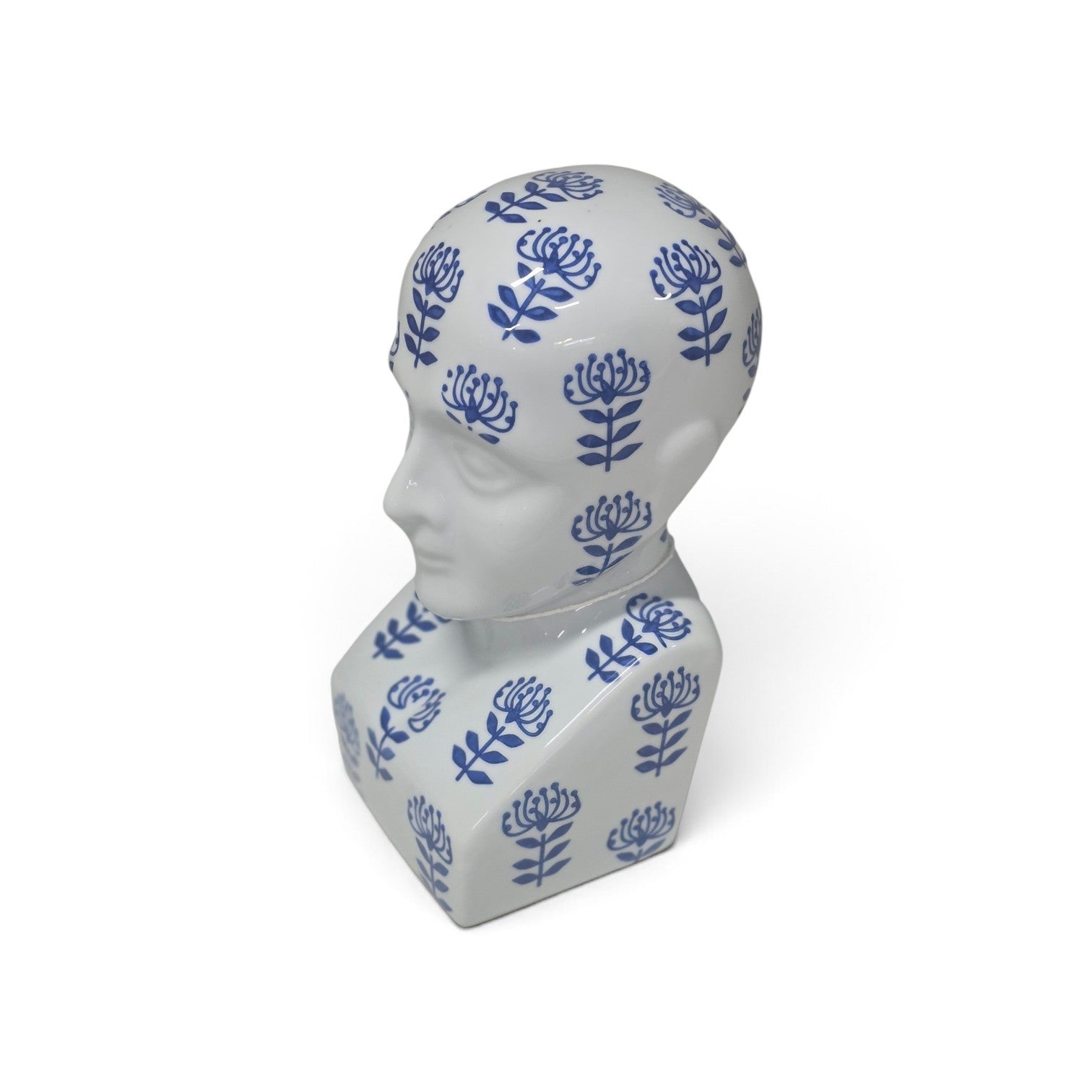 Botanist ceramic head sculpture