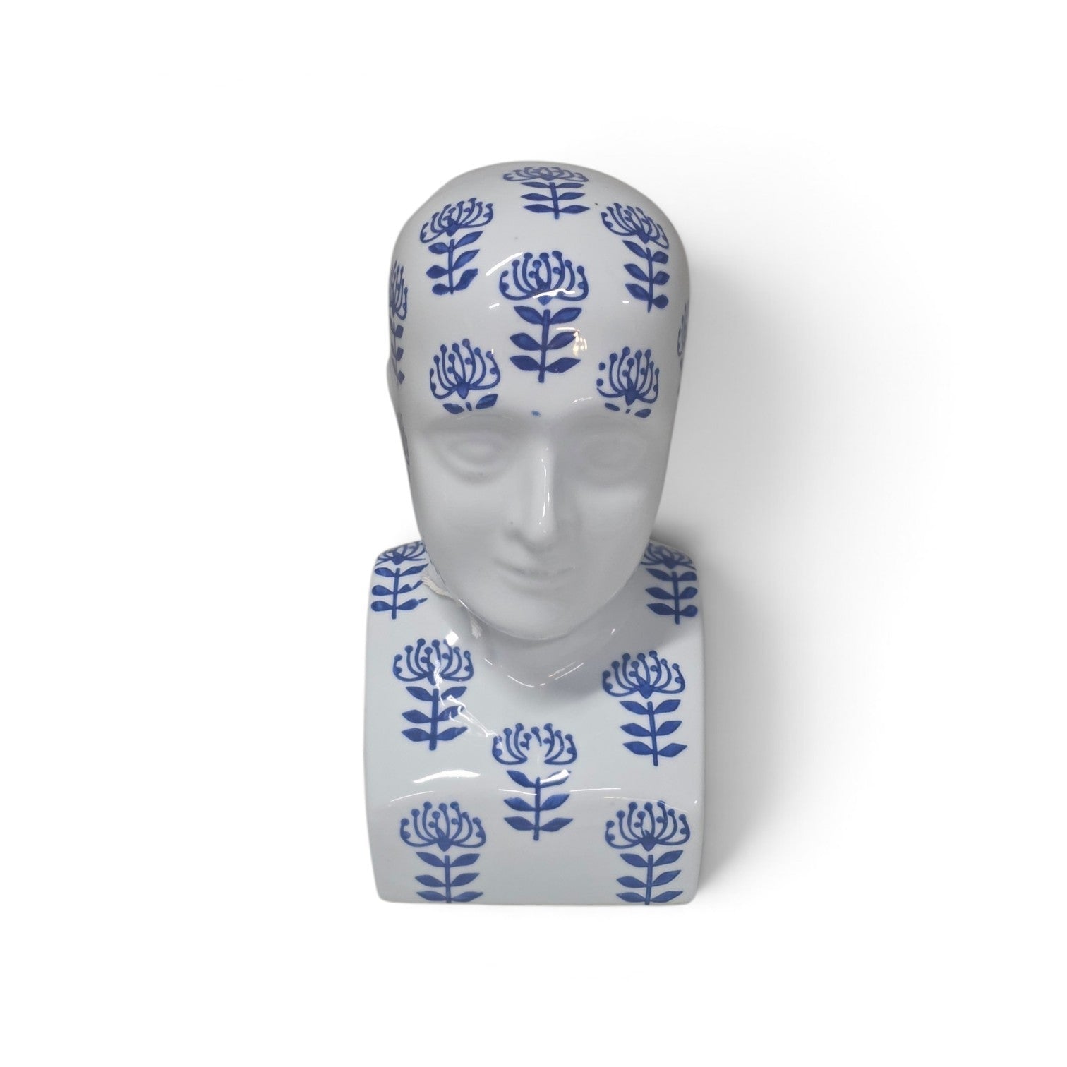 Botanist ceramic head sculpture