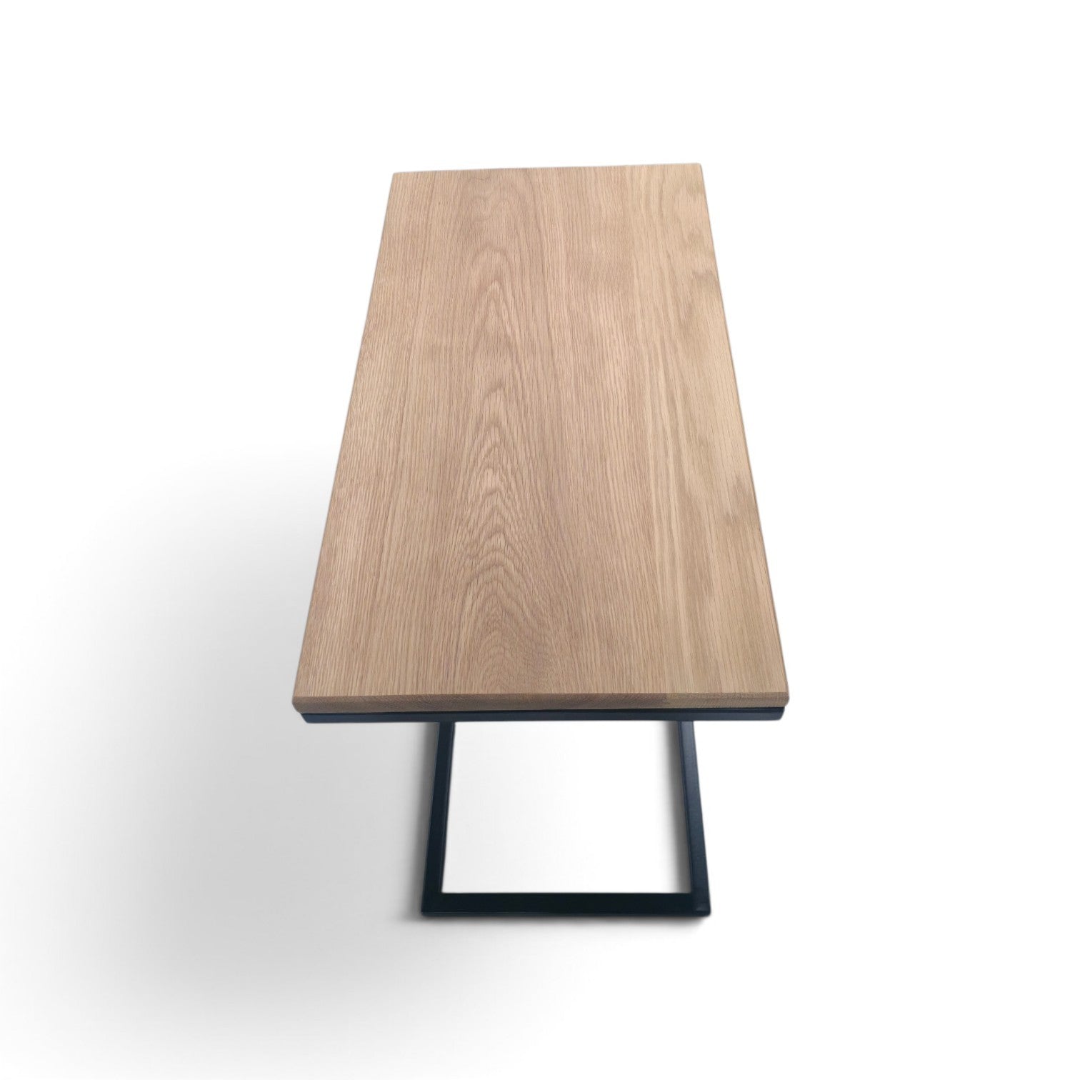 Slider table oak top pale white