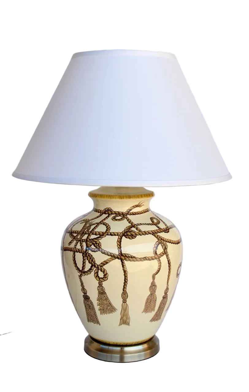 Rope tassel accent lamp